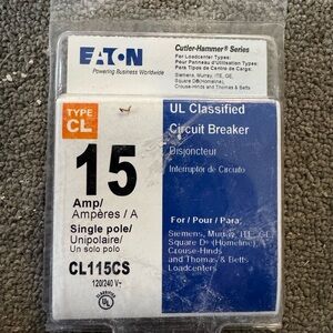 Eaton Circuit Breaker 15 Amp
